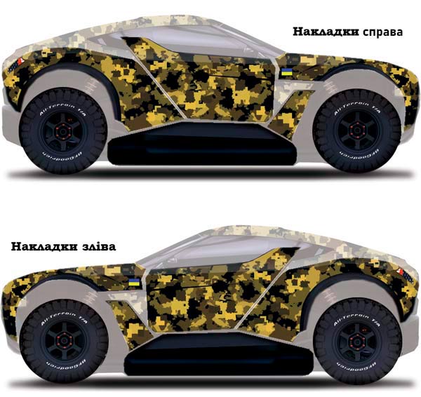 Накладные элементы декора для кровати-машины Allroad Pixel