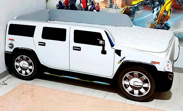 Кровать машина Джип с мягкими бортиками