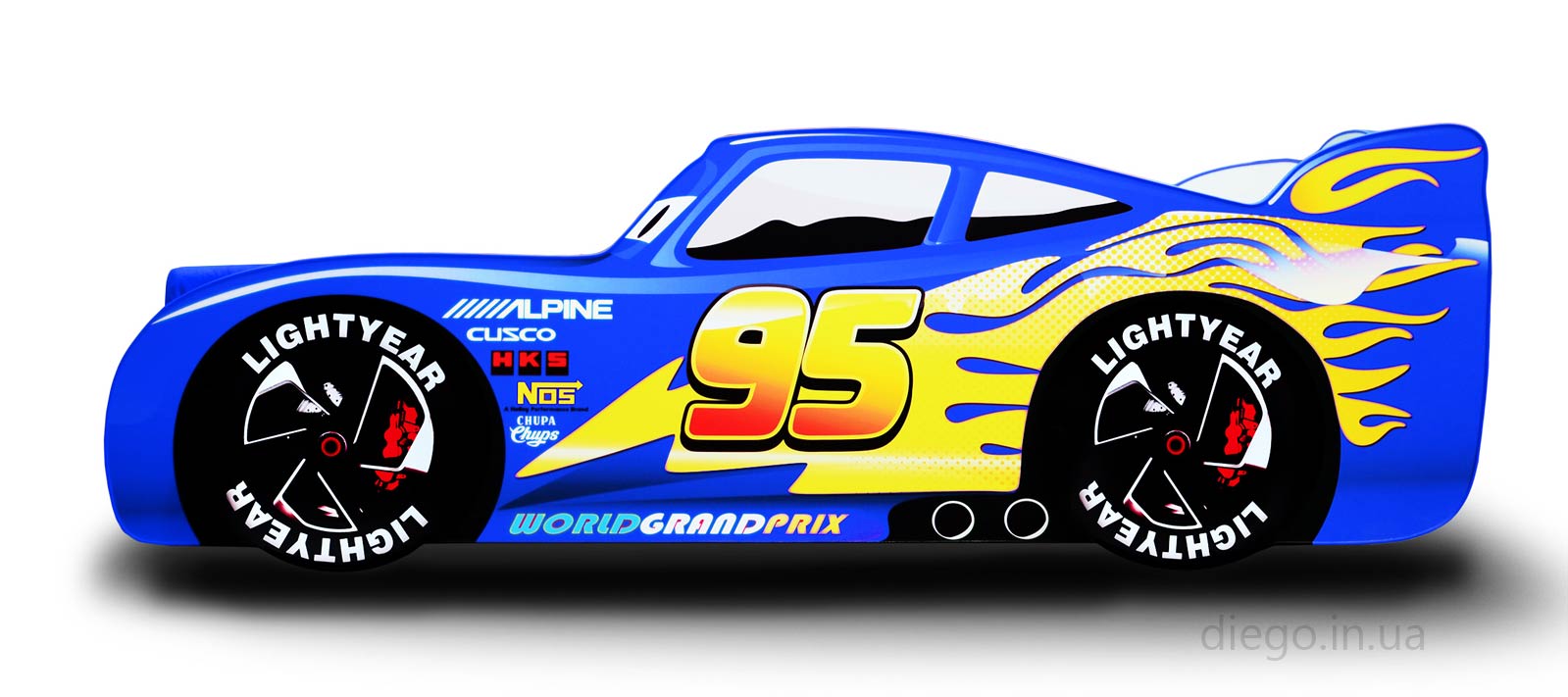 Кровать машина Флэш (Flash) может быть изготовлена ​​в синем цвете.