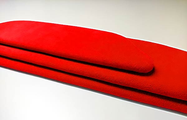 Комплект м'яких накладок для бортиків та узголів'я червоного кольору