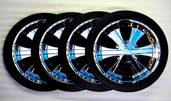 Декоративні накладні колеса для ліжка